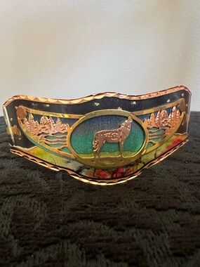 Copper Howling Wolf Cuff Bracelet